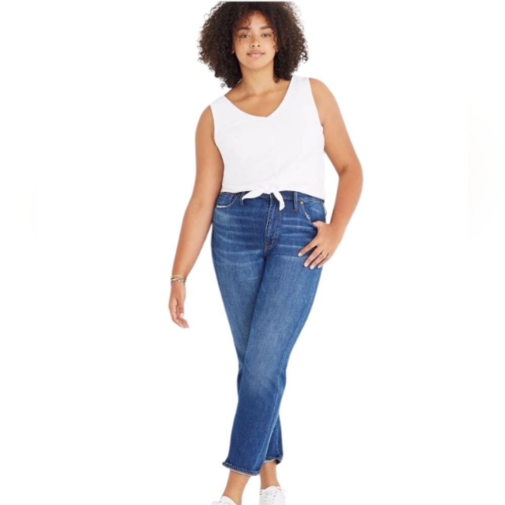 madewell the high rise slim boyjean boyfriend jeans medium wash size 26